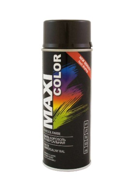 Краска аэрозольная, эмаль серо-коричневая RAL 8019 0,4л MAXI COLOR 8019MX
