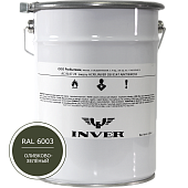 Синтетическая антикоррозийная краска INVER, RAL 6003 1К, фенол-алкидная, глянцевая, толстослойная грунт-эмаль воздушной сушки 20 кг